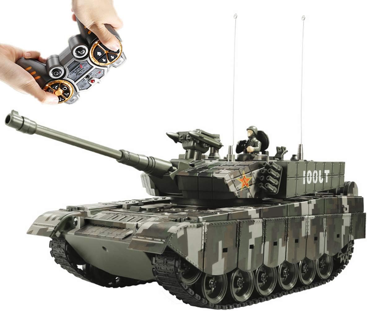 XIAOKEKE RC Tanque De Batalla RC BB Panzer Tank, Radio Control Remoto Militar Tanque De Batalla for El Muchacho, Juguetes Militares Que Dispara Balas De Airsoft Las Muchachas del Muchacho