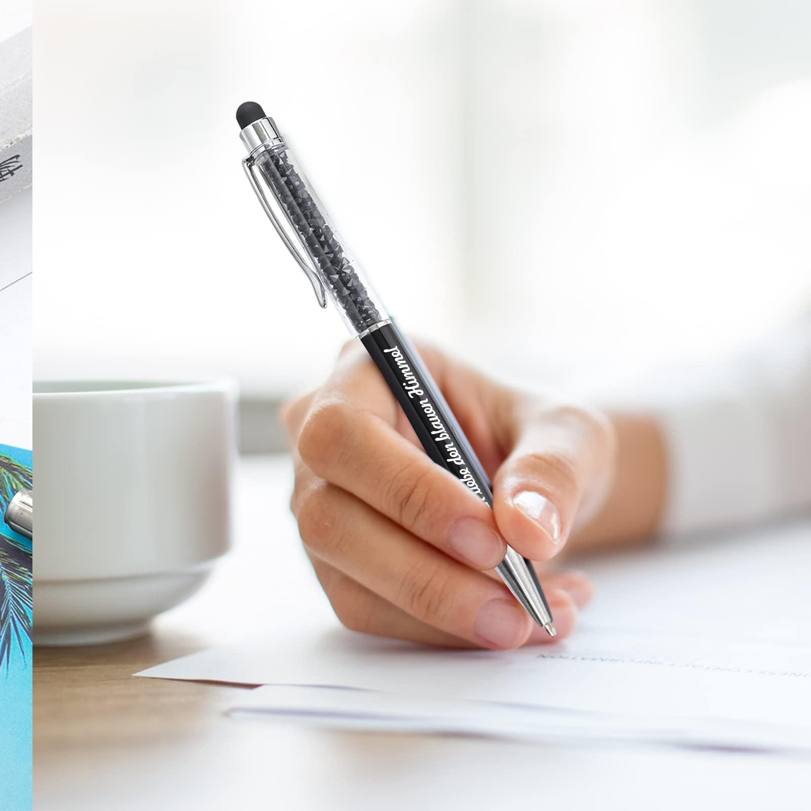 Bis zu 300 Kugelschreiber, individuelle Business-Kugelschreiber, personalisierte Kugelschreiber mit Namen, Büro-Kugelschreiber für Unternehmen, Unternehmen, Schule, schwarze Tinte - 216Stk