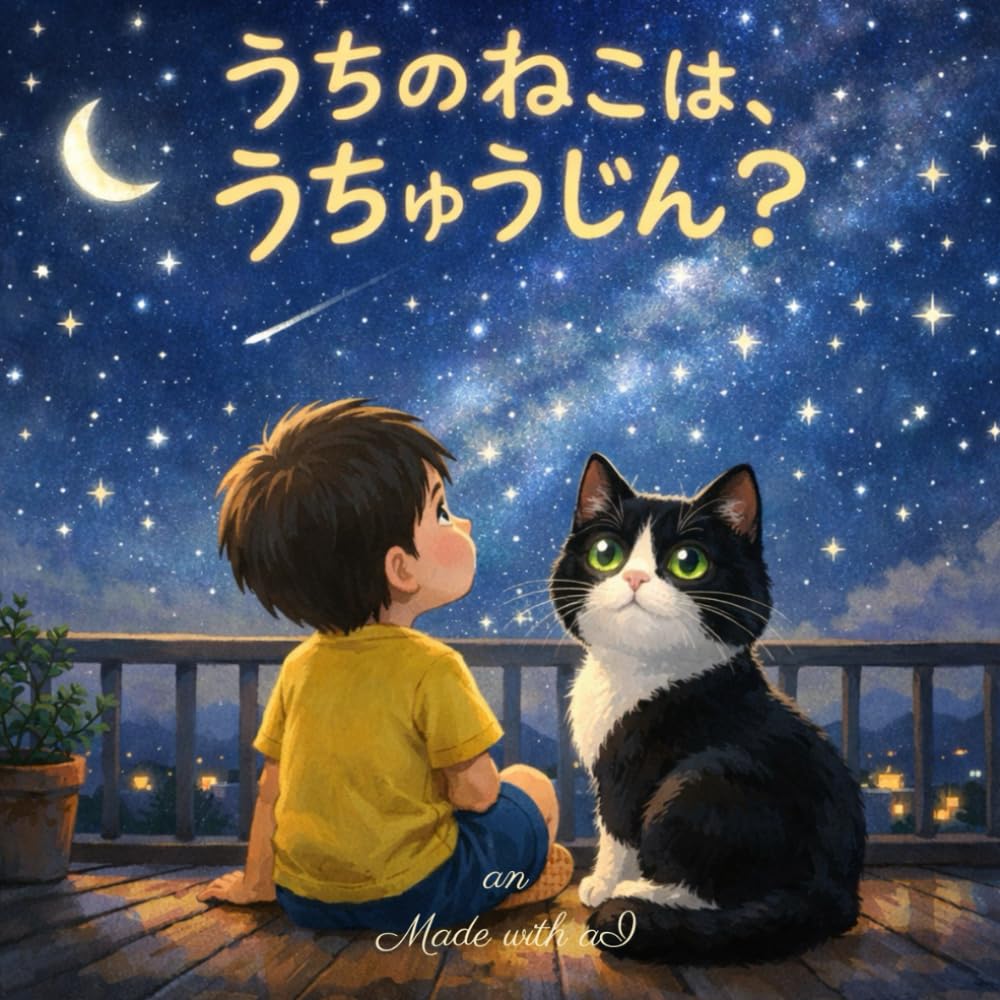 「うちのねこはうちゅうじん？3歳4歳5歳6歳向けねこと男の子のふしぎでやさしい絵本」