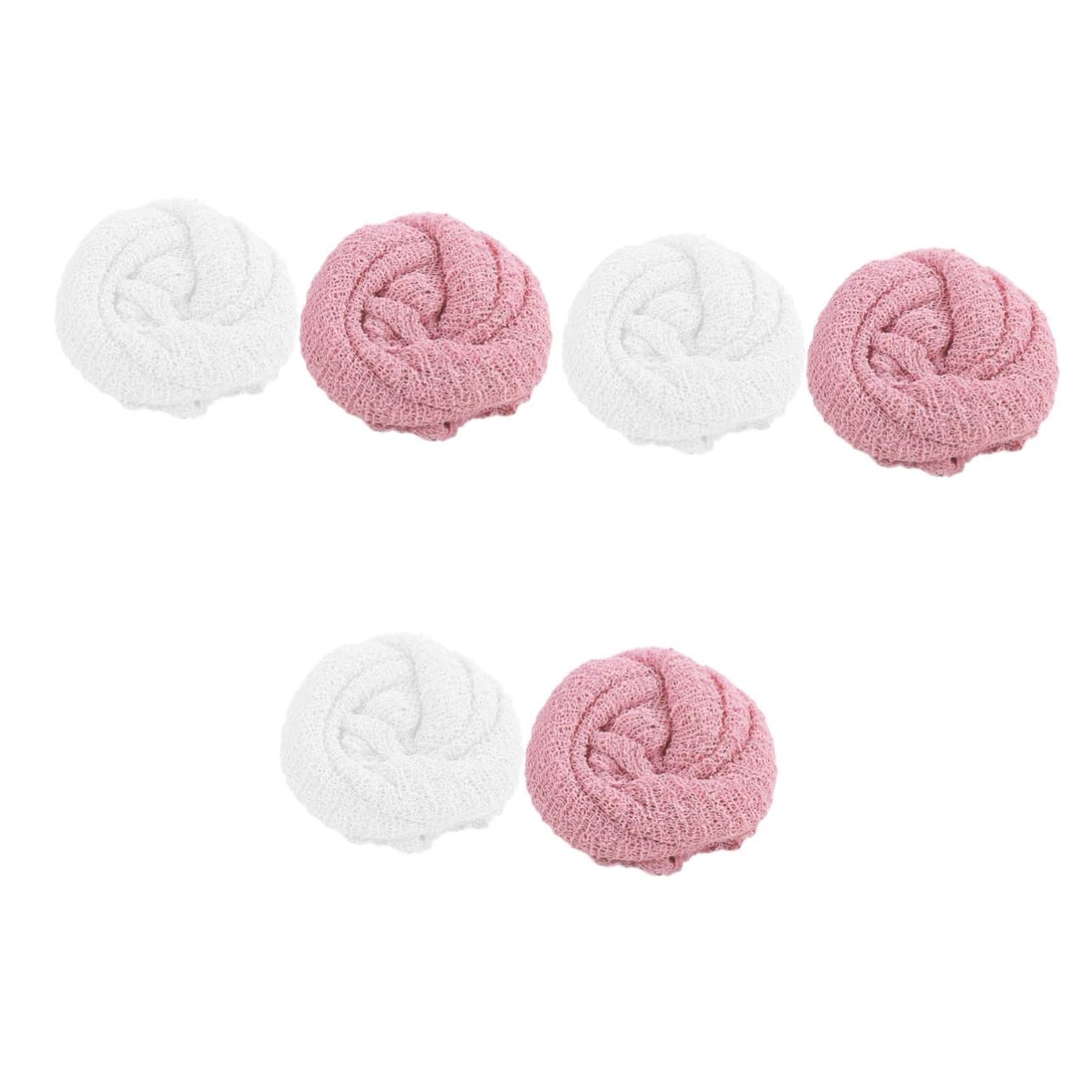Abaodam 6piezas Envolvente para Recién Nacidos De Elástico y Transpirable para Sesiones De Fotografía y Rosa