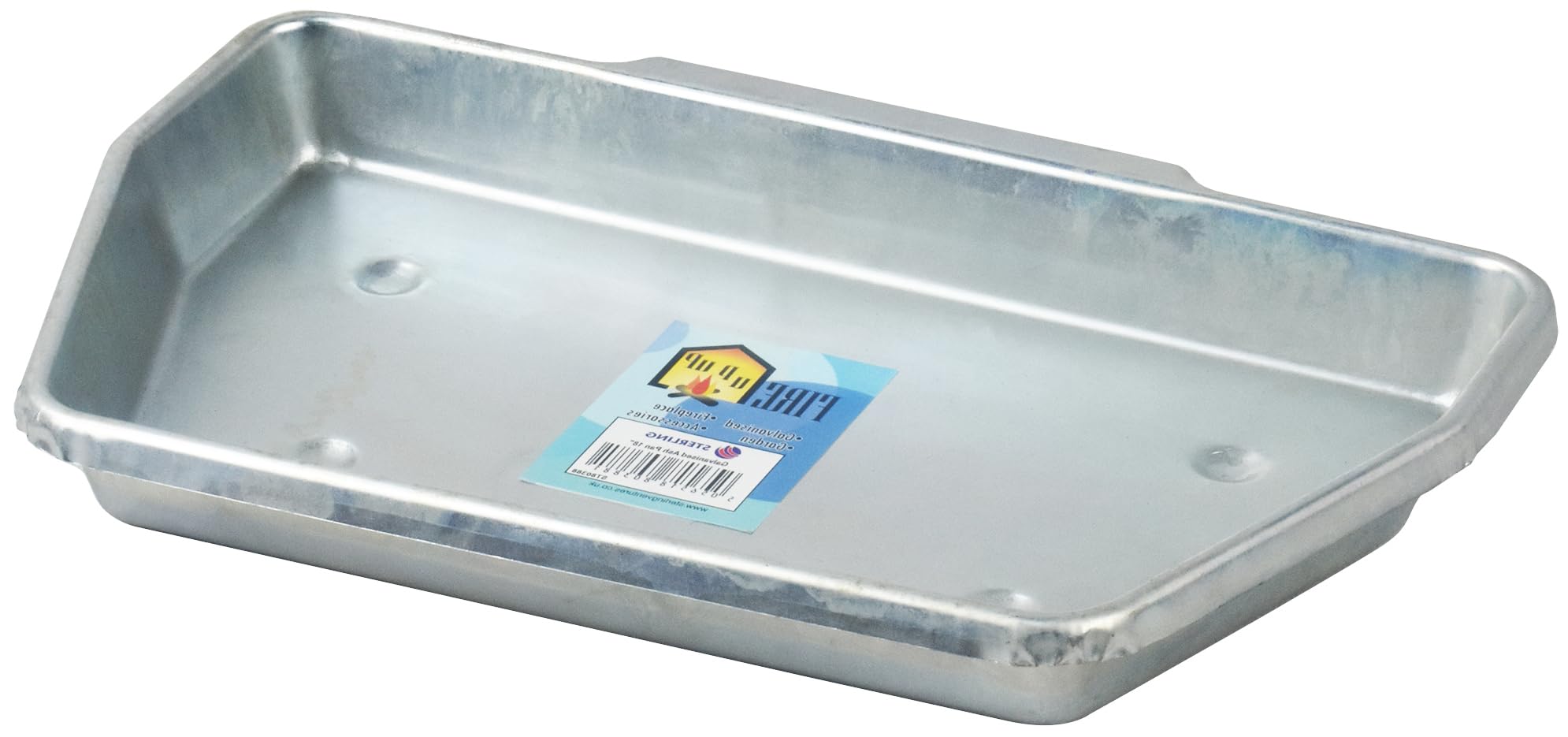 Sterling Ventures 18" Traditional Fireside Galvanised Rectangular Ashpan Ash Collect Tray for Wood Fireplace Bakeware Open Fire Indoor & Outdoor Use