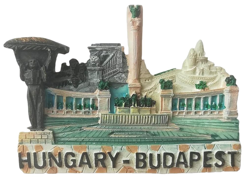 Muyu Magnet Blue White Red 3D Budapest Hungary Fridge Magnet,Budapest Hungary Souvenir Gift Refrigerator Magnet Home & Kitchen Decoration