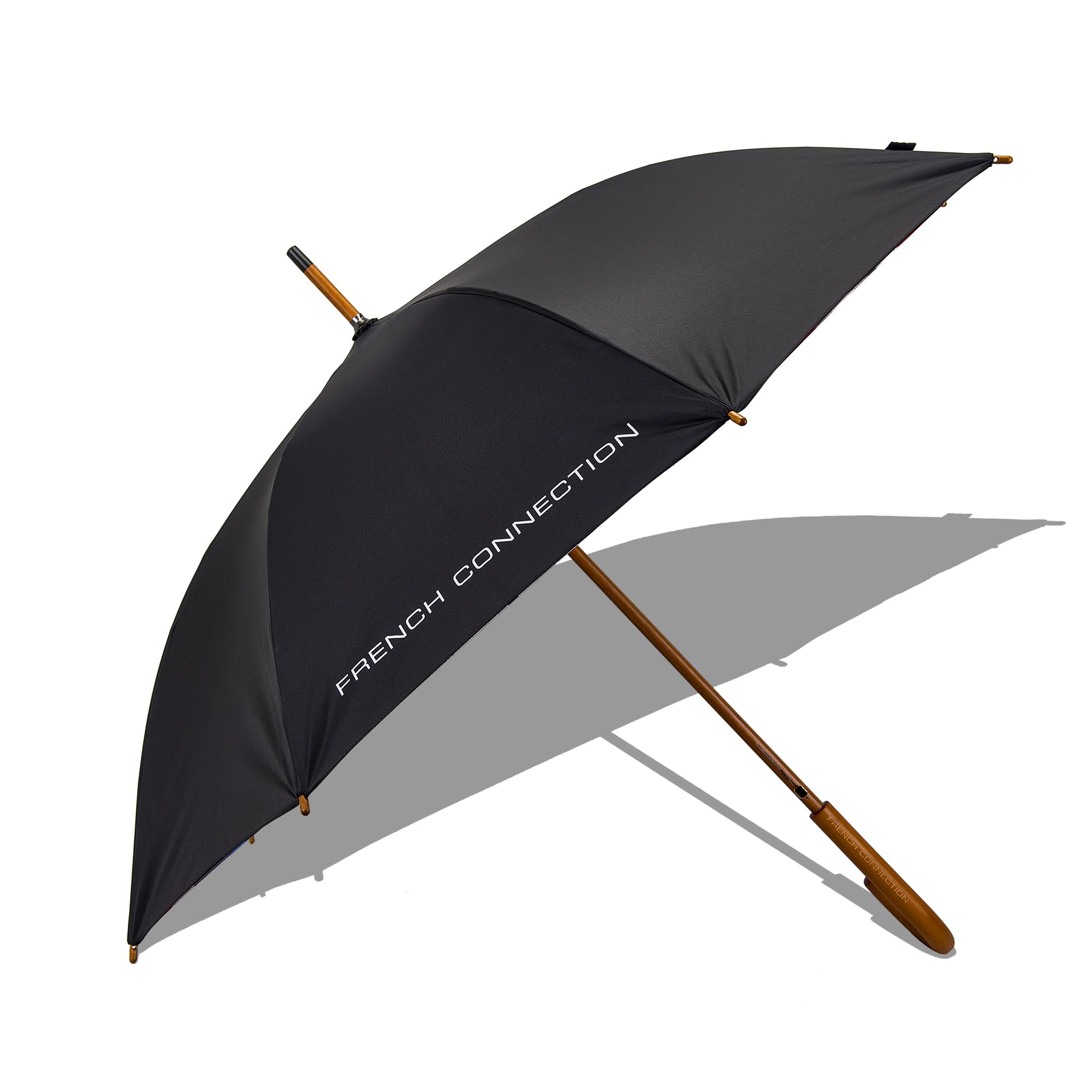 Stick Umbrella for Men & Women, 43.3 Inch Canopy, Lightweight Water Resistant with Curved Hook Handle, Full-Length Rain & Sun Protection, Black - FCGUM01BLK-image-27