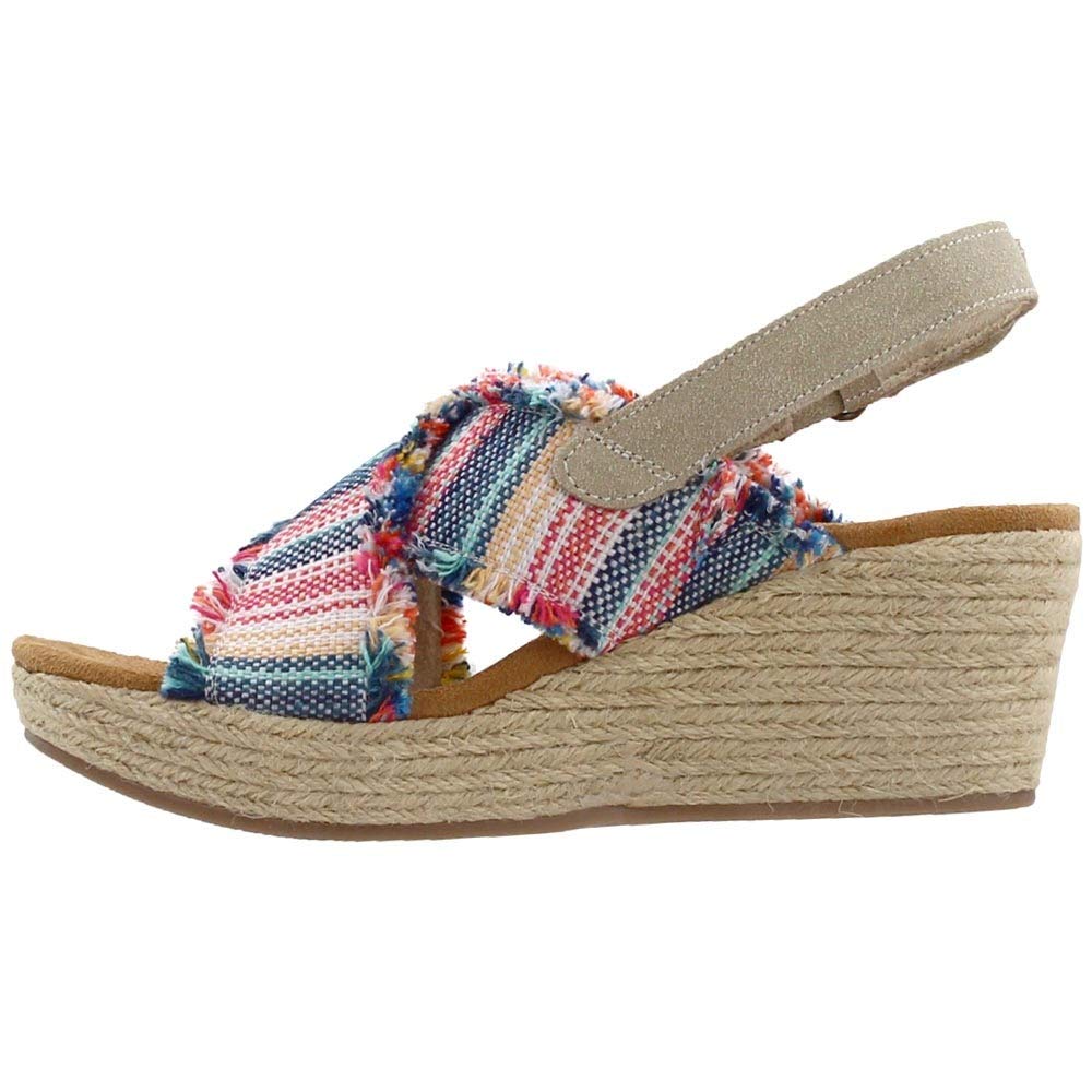 Minnetonka Womens Breeze Sandal, Multi Laredo Fabric, Size 7