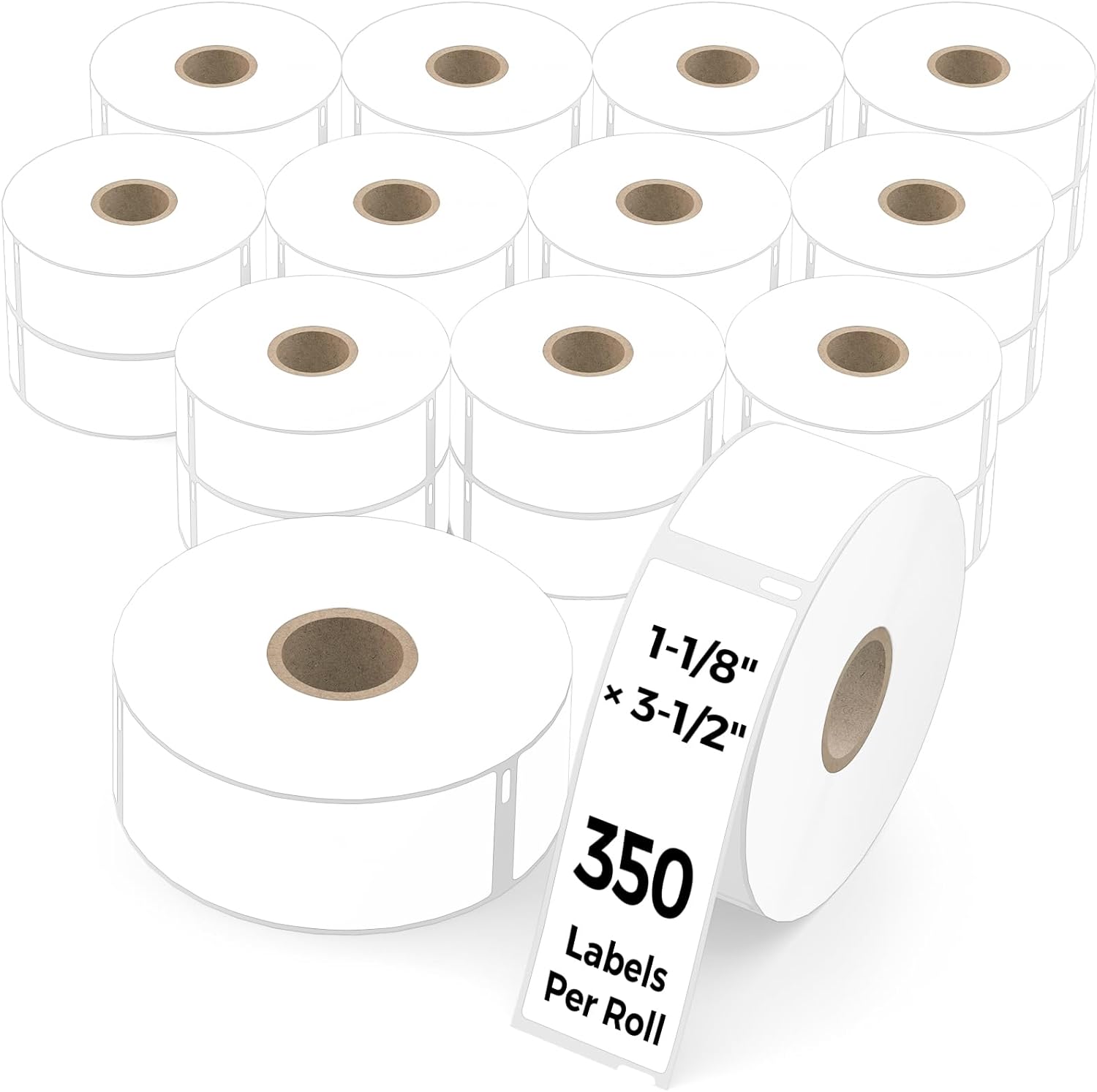Lot De 24 Rouleaux D'étiquettes Compatibles Dymo 30252 - Format 1-1/8 X 3-1/2 Pouces, 350 étiquettes/rouleau