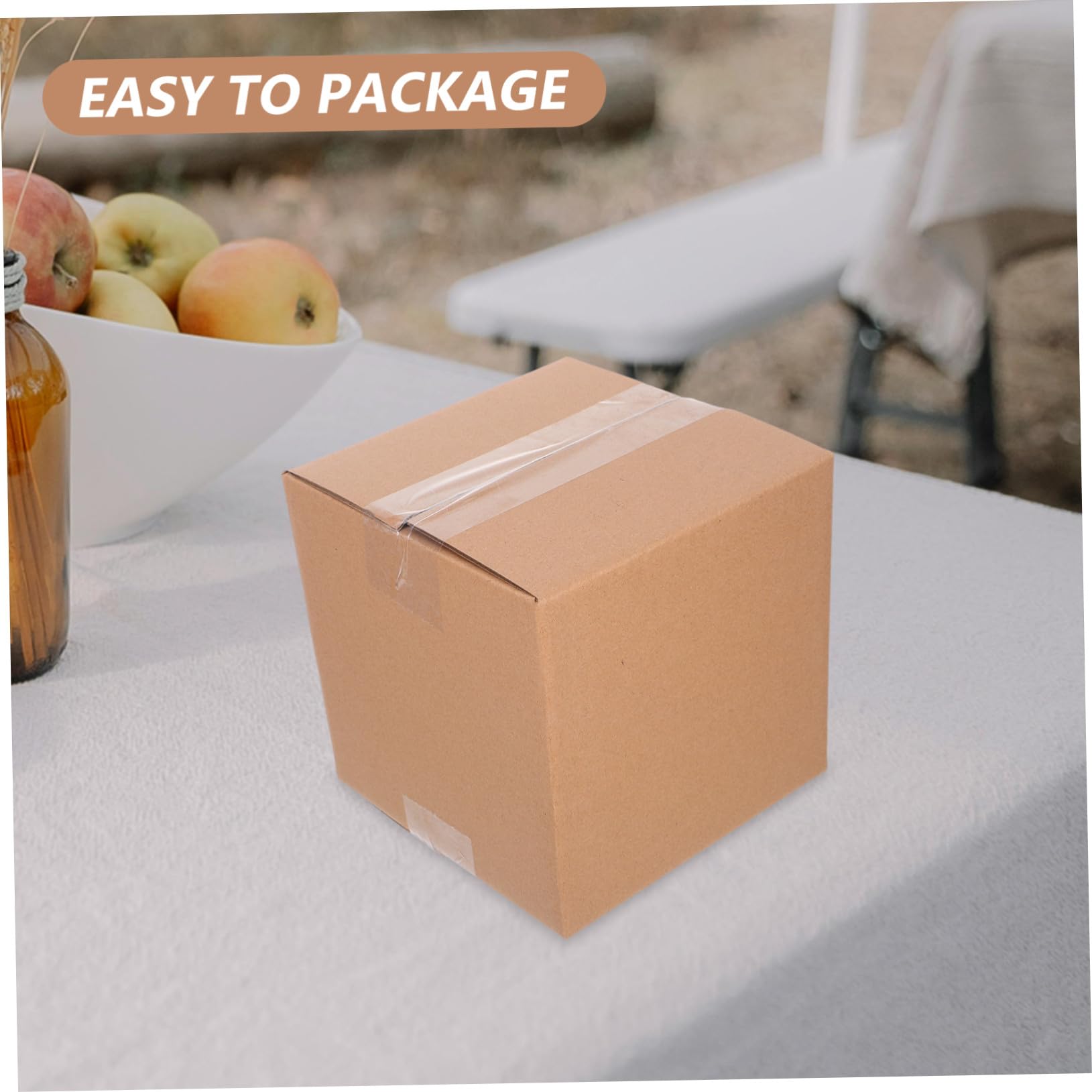 jojofuny 15piezas Caja Exprés Cuadrada de Cartón Marrón para Envíos Cajas de Embalaje Cuadradas para Paquetes Pequeños y Mudanzas