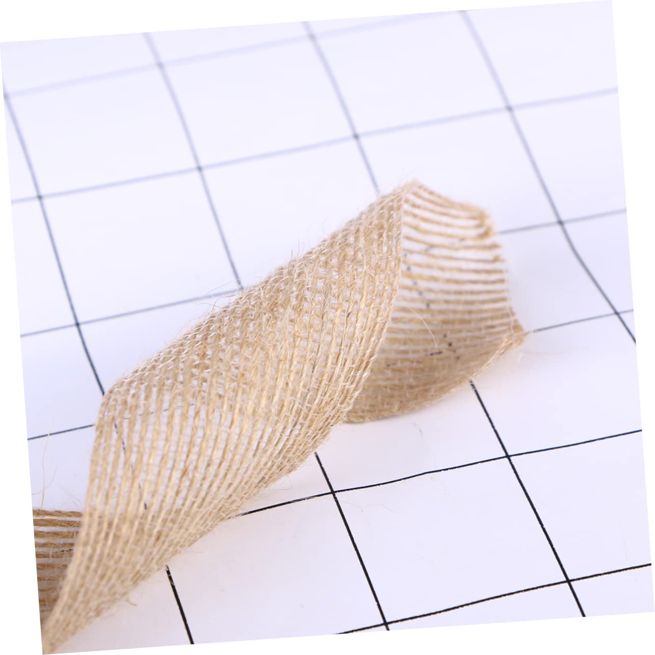 ARTIBETTER 2PCS Natural Jute Burlap Ribbon Craft Webbing Twine Light Brown for DIY Projects Floral Arrangements and