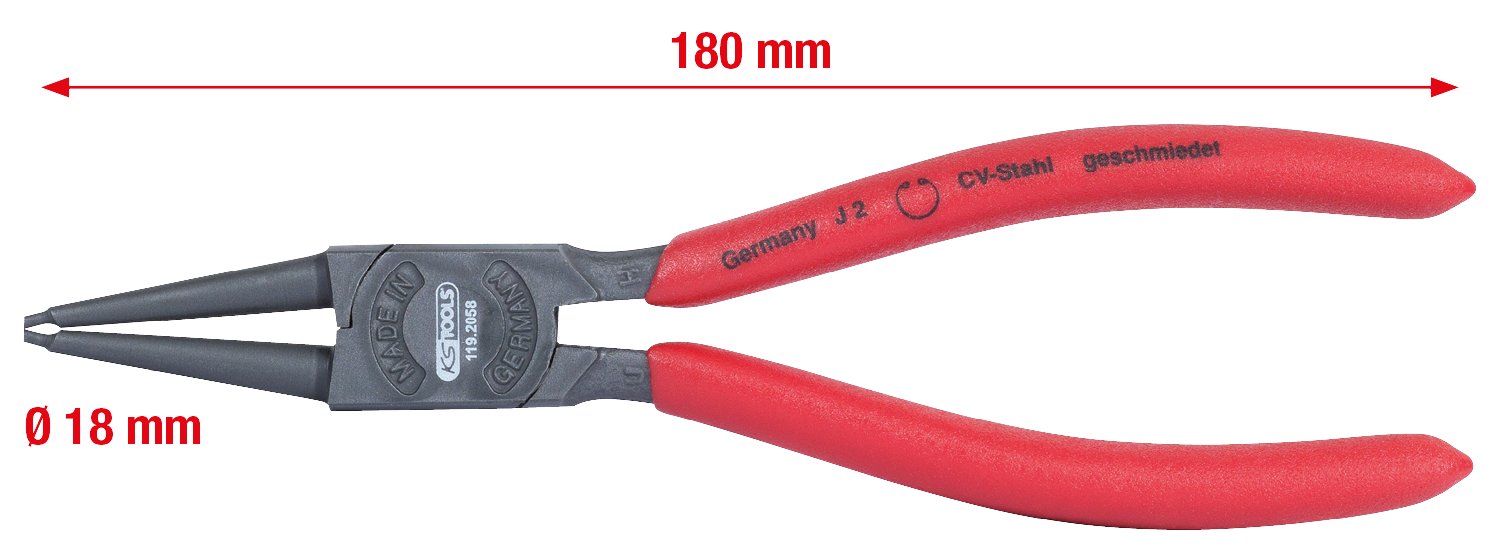 KS Tools Straight 19-60mm Internal Circlip Pliers - Image 2