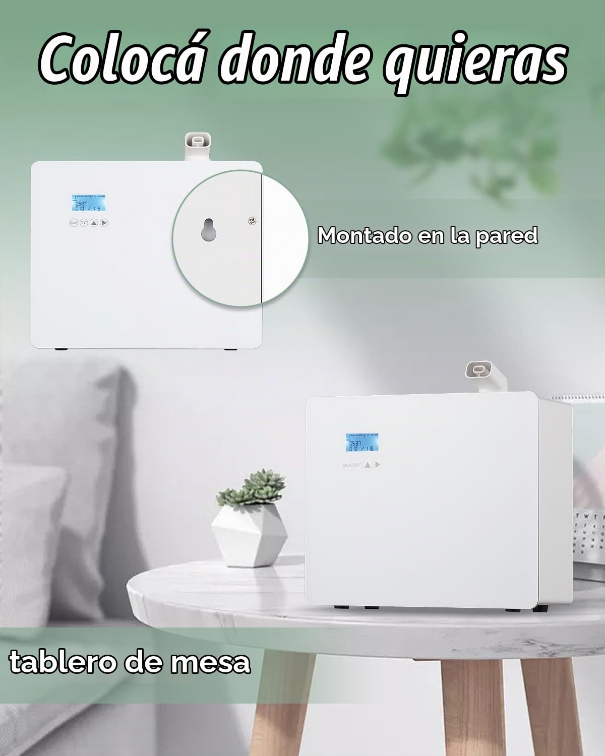 Mxmoonant Difusor de Aromas, Sin Agua, Cubre 3000m³, Botella de Aceite de 1000ml, Electrico Ambientador de Pared, Control de Aplicación, HVAC Conectable, para Hogar, Tienda, Oficina, Hotelaria