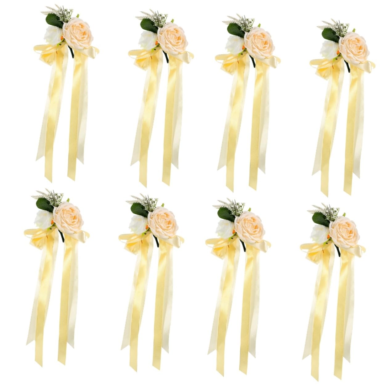 STOBAZA 8stücke Hochzeitsauto Blumen Dekoration Für Rückspiegel Simulation Rosen Für Brautwagen Elegantes Auto- Ergänzung Für Hochzeitsfeierlichkeiten