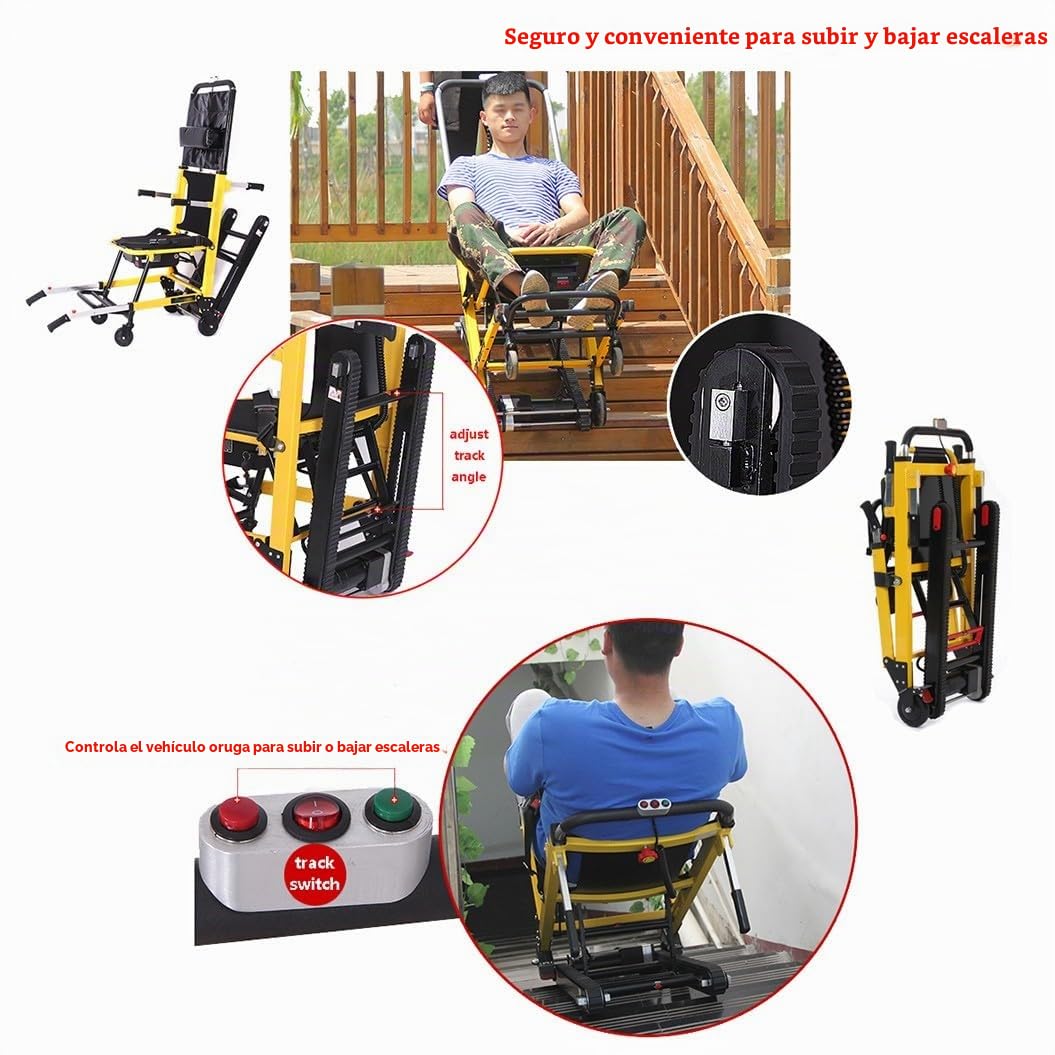 Silla De Ruedas Para Subir Escaleras,Salvaescaleras Para Personas Mayores,Oruga Eléctrica Para Silla De Ruedas Para Escaleras,Salvaescaleras Eléctricas,Carga 160 Kg/353 Lbs A