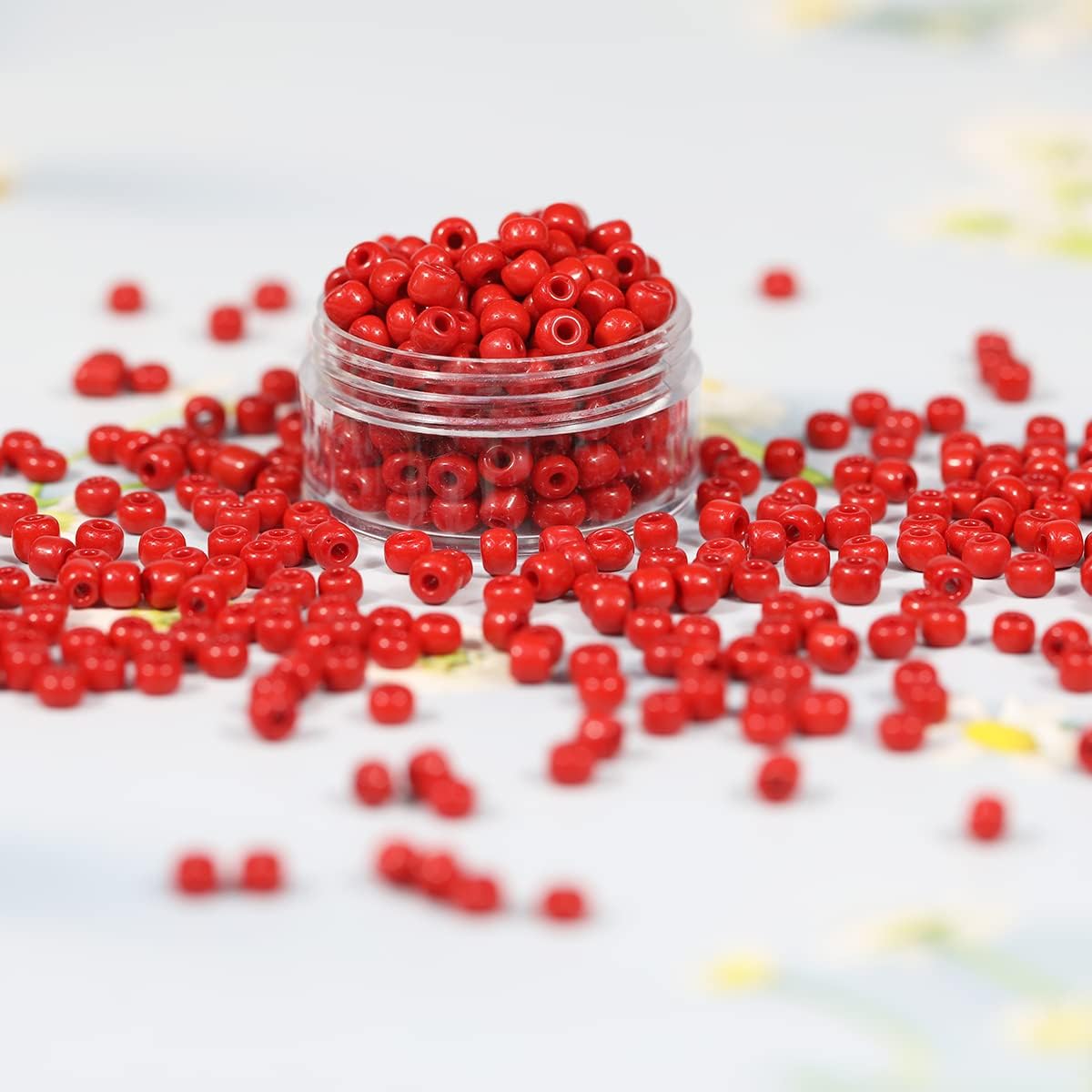 4mm Glass Seed Beads Bulk - 200g (Approx. 2400 pcs) - 6/0 Round Craft Beads for Jewelry Making - Earrings, Bracelets, Necklaces - Image 2