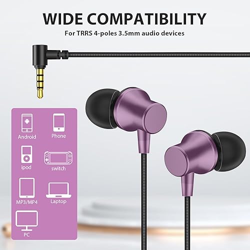 Miniatura 3 de Auriculares con cable para Chromebook, laptop, PC de la escuela, auriculares con aislamiento de ruido con conector de 3.5mm en el conector de audio,