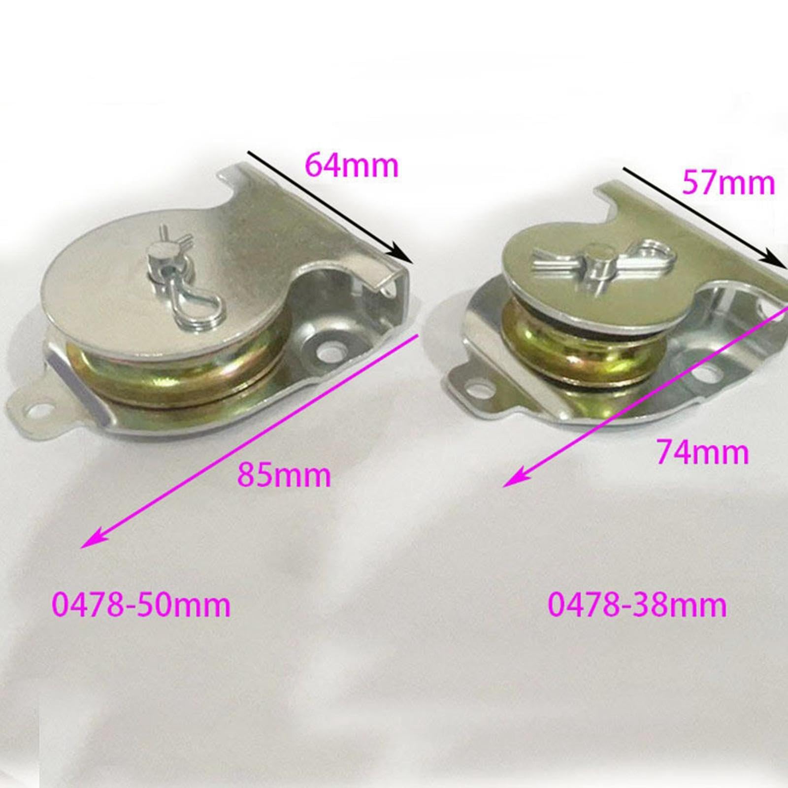 12 Stück Einzelne Umlenkrolle Deckenhalterung Flaschenzug Seil Metallrollenblock Kompakt mit Schraublöchern Tragfähigkeit für Bauarbeiten Handwer, 7.4 Cm X 5.7 Cm X 2