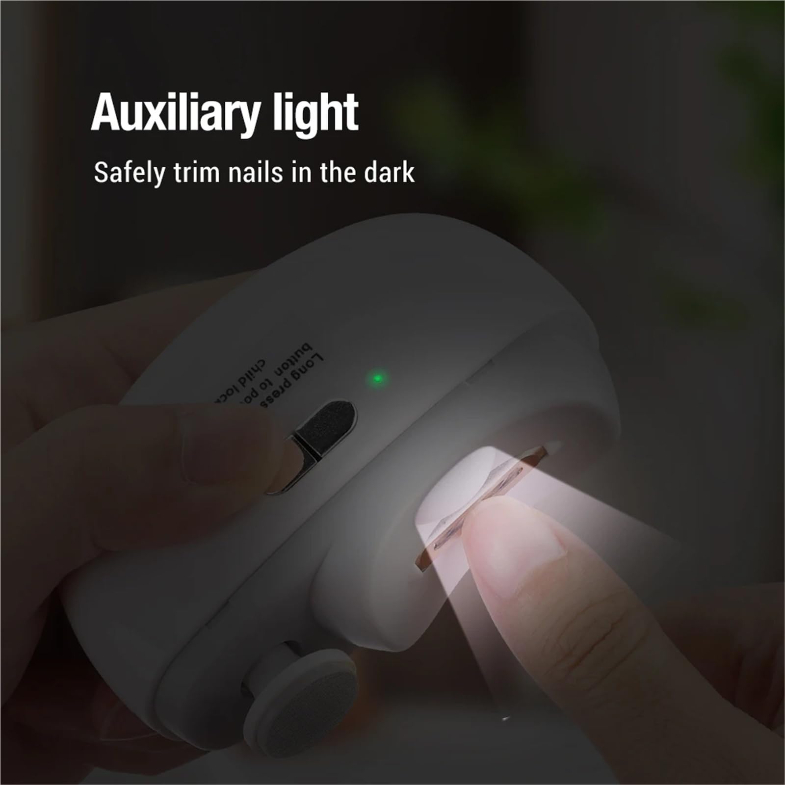 Smerigliatrice elettrica girevole 2 in 1 con lucidatrice automatica a luce LED for viaggi a casa(Type B White)