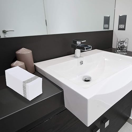 Miniatura 5 de Vplus Paquete de 200 toallas desechables para baño, servilletas decorativas de baño, suaves y absorbentes, desechables, para cocina, bodas, Acción