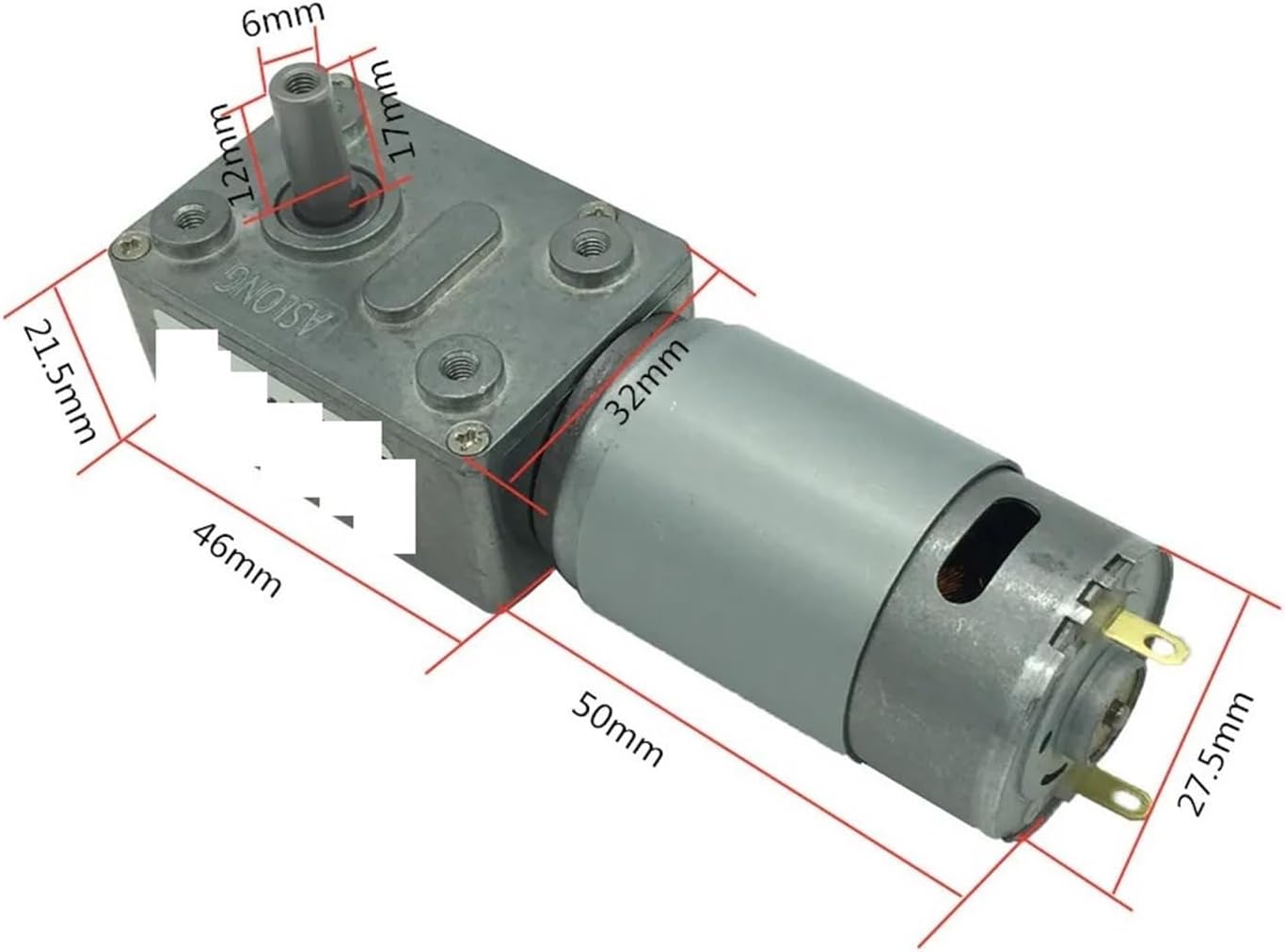 Worm Gear electronic starter DC Reducer 12V Reduction Gearbox Self