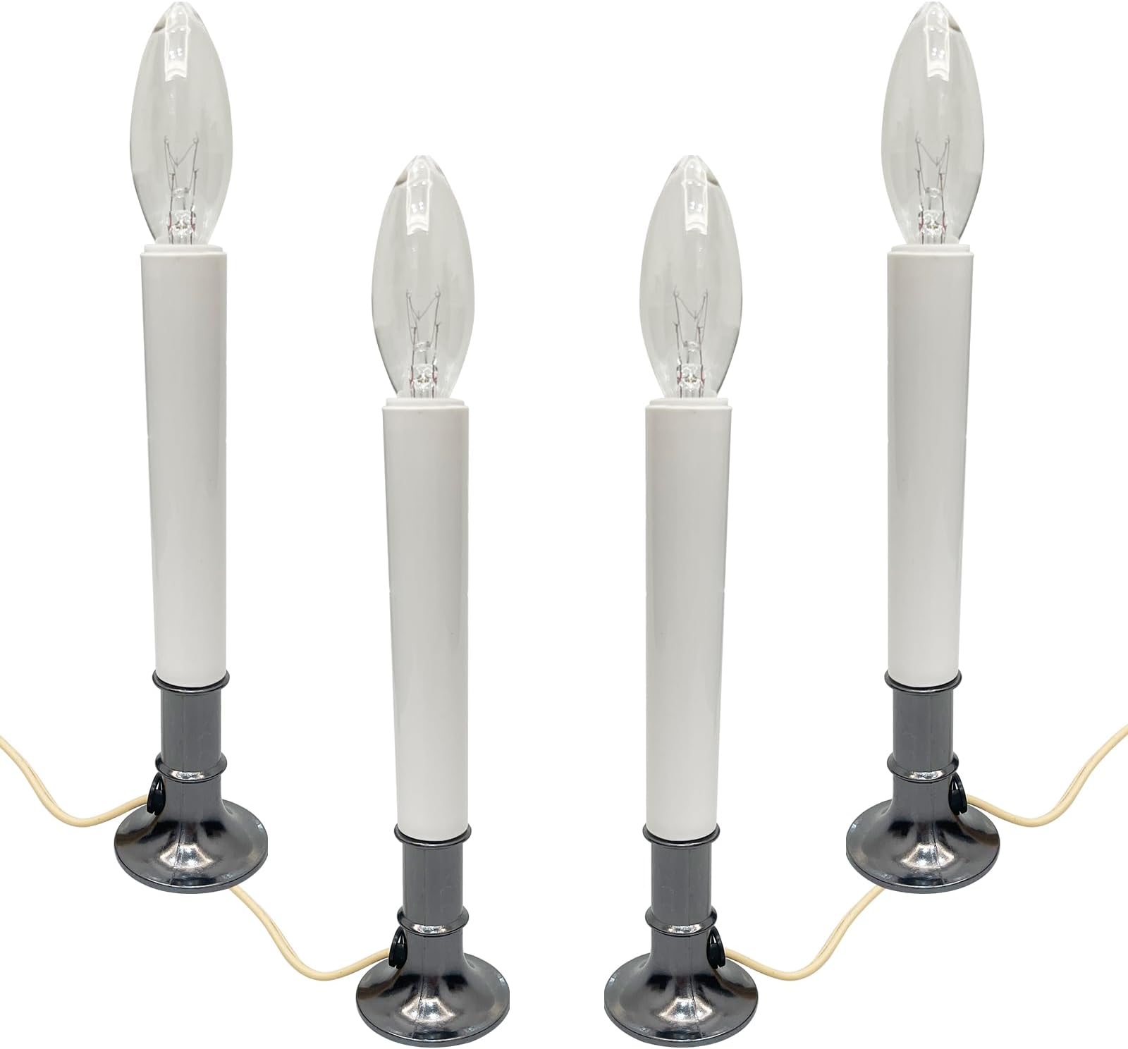 Romasaty Electric Window Candle Lamp, Christmas Window Candles Lights with Nickel