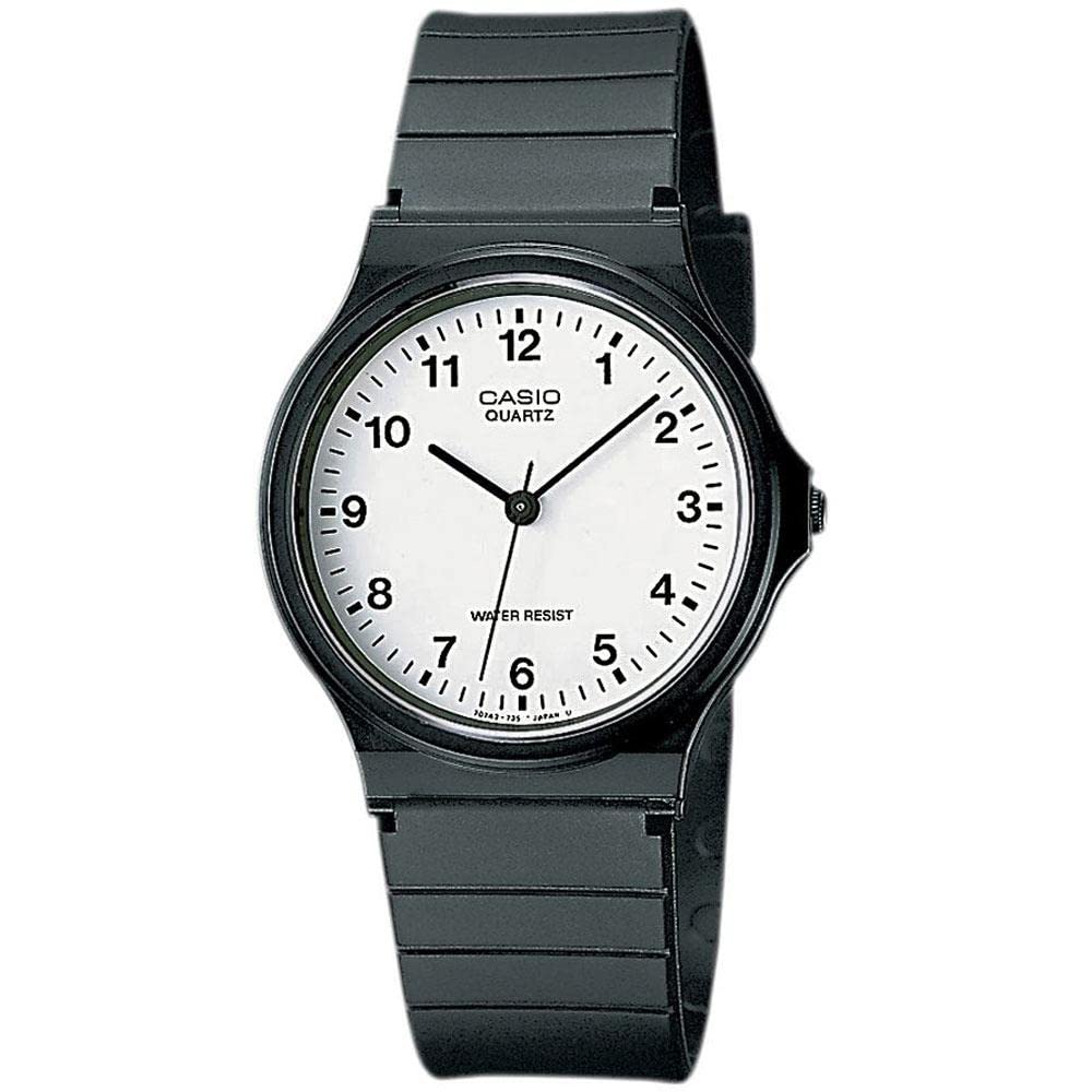 Casio Black Unisexs Analogue Watch Casio Collection MQ-24-7BLLEG