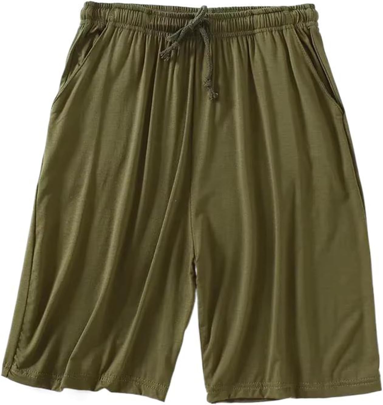 Men's Soft Cotton Casual Shorts Beach BBQ Family Gathering Loose Fit Breathable Shorts