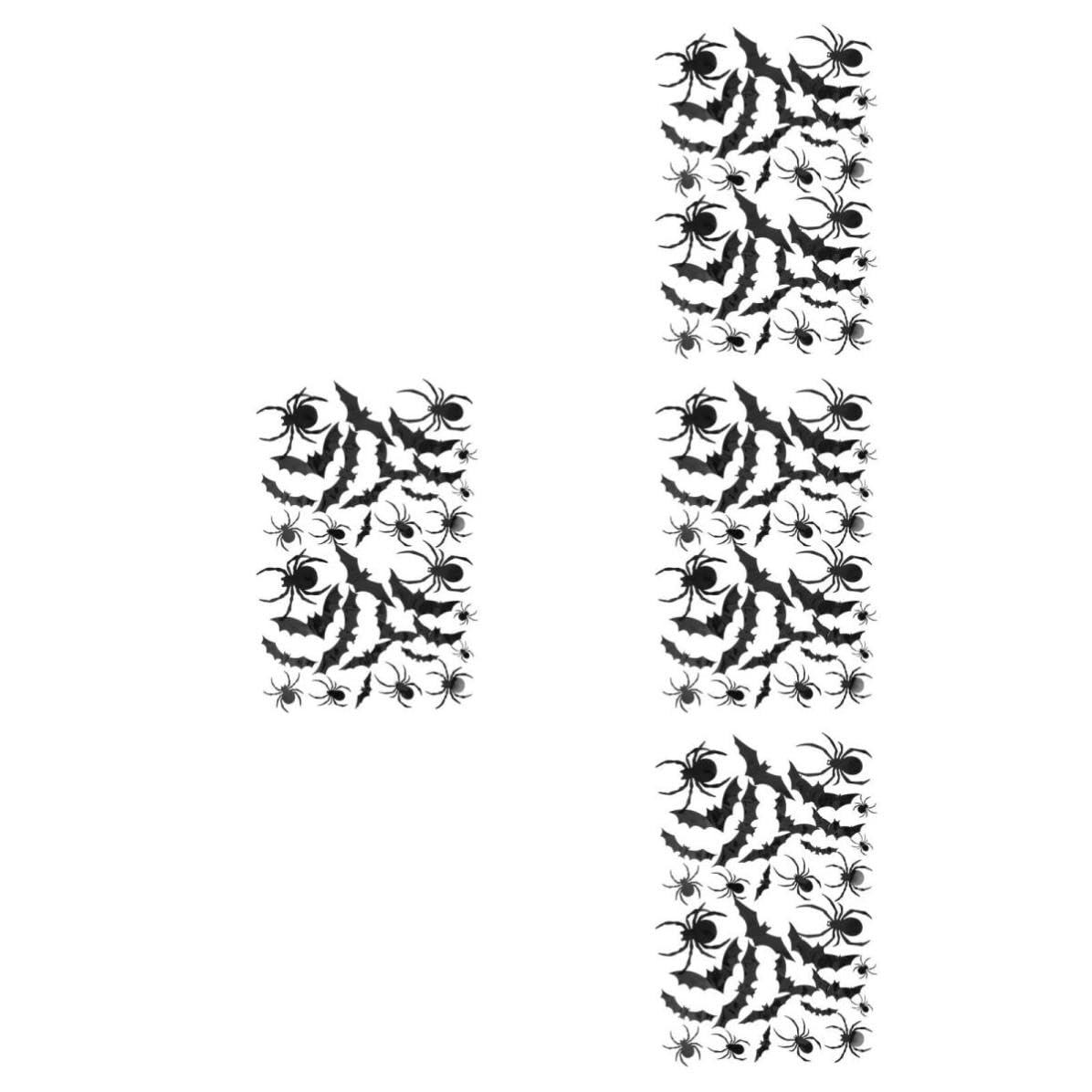 Healeved 400 Piezas Pegatinas de Pared Halloween Araña en Pvc Negro con Adhesión Fuerte para Decoración de Fiestas y Ambientes Interiores Realistas