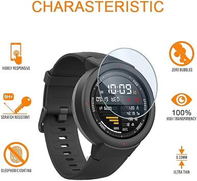 3 x Screen Protector for Watch Screen 38 mm, Universal 38 mm, Premium Tempered Glass. Please measure before buying