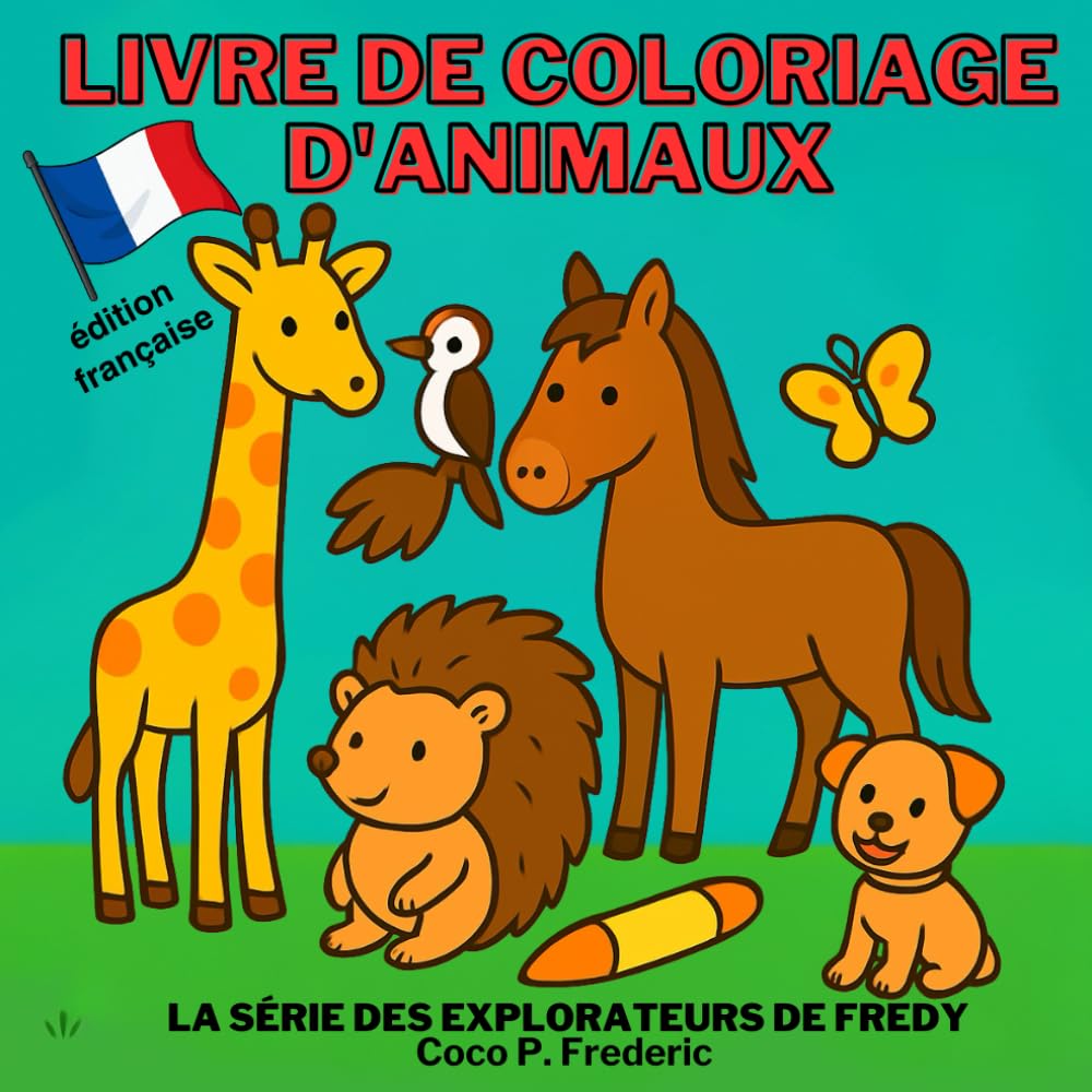 Livre de coloriage d'animaux: Mignon et éducatif, avec des lettres à colorier pour une meilleure association des mots et des images