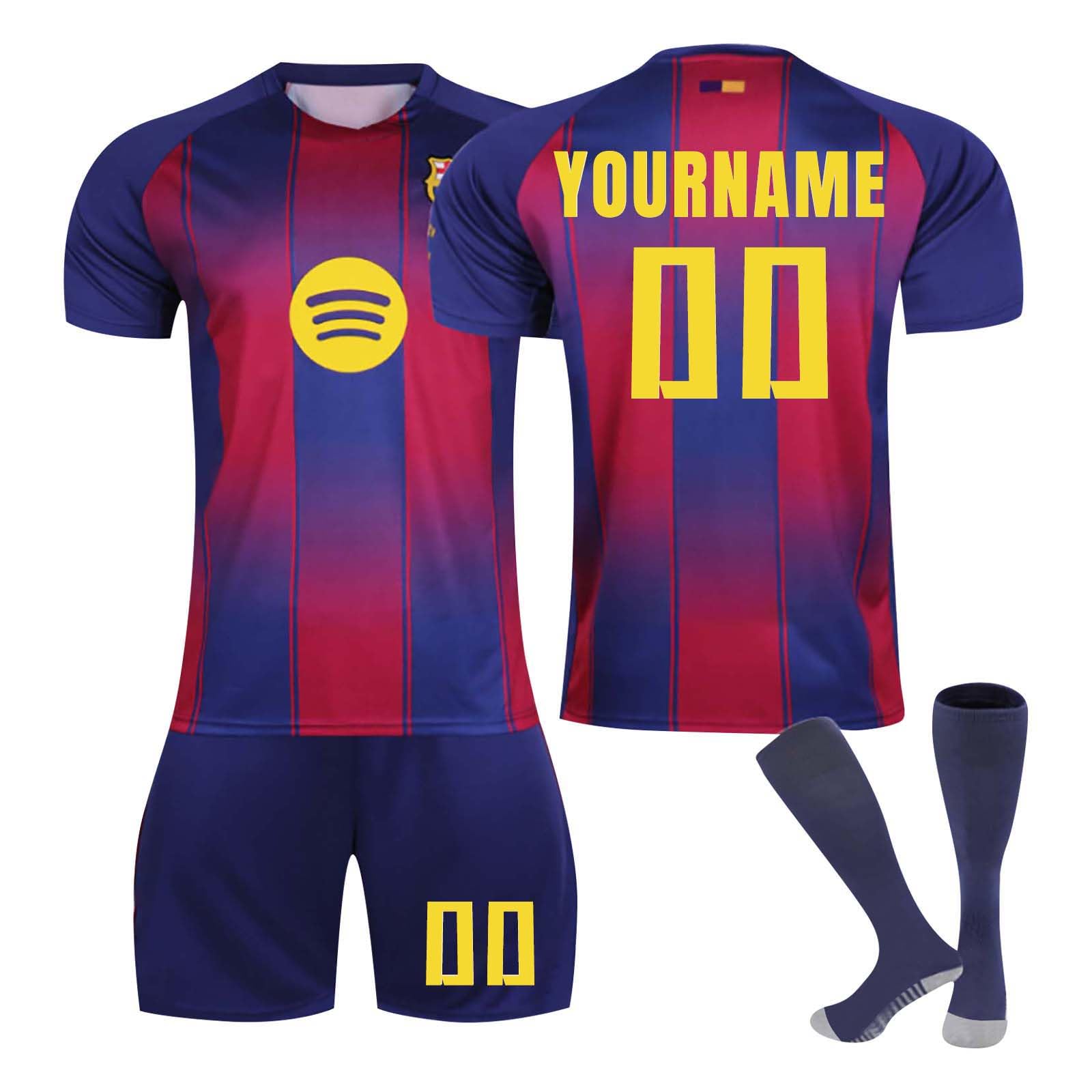 Personalisiertes Barcelona Trikot Set 25/26 - Mit Eigenem Namen & Nummer