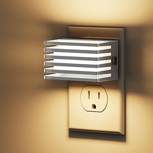 Miniatura 9 de L LOHAS LED Luces nocturnas que se enchufan a la pared, paquete de 2 luces nocturnas modernas con sensor de anochecer a amanecer, luz nocturna