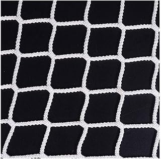 RZM Red de tope para balones para escaleras, balones, balones, canchas de fútbol, golf, barrera de repuesto, protección de objetivos, cuerda de carga para camiones (color: blanco, tamaño: 4 x 10 m)