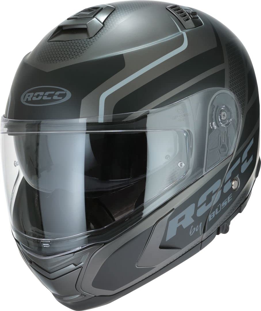 ROCC 981 Kask szcz?kowy (czarny matowy/szary, M (57/58))