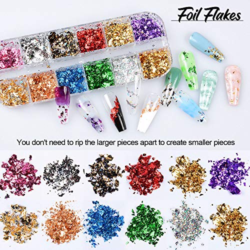 Warmfits Foil Flakes For Nail Art Holographic Nail Glitter #TOP1