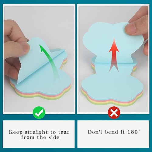 Miniatura 5 de PetsHome Notas adhesivas paquete de 8 blocs de notas autoadhesivas coloridas de múltiples formas, 100 hojasbloc, total de 800 hojas para oficina,