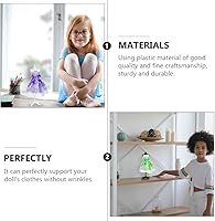 Vista 8 de STOBOK Maniquí de forma de vestido, 8 piezas, formas de vestido de muñeca, pequeños maniquíes, modelos, muñecas, soporte de exhibición de ropa