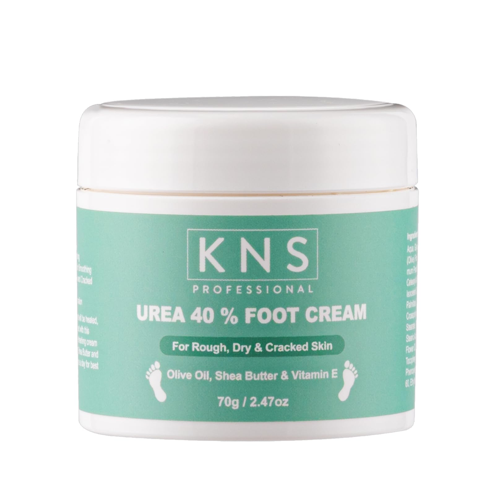 KNS 40% Urea Foot Cream - Olive Oil, Shea Butter for cracked heels and dry skin - Clinically Tested, Suitable for Diabetics