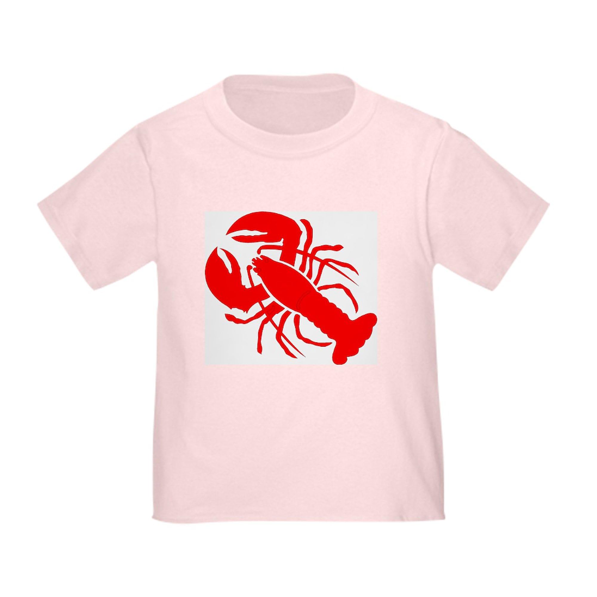 CafePress Lobster Toddler T Shirt Toddler Graphic Tee, 100% Cotton Pink