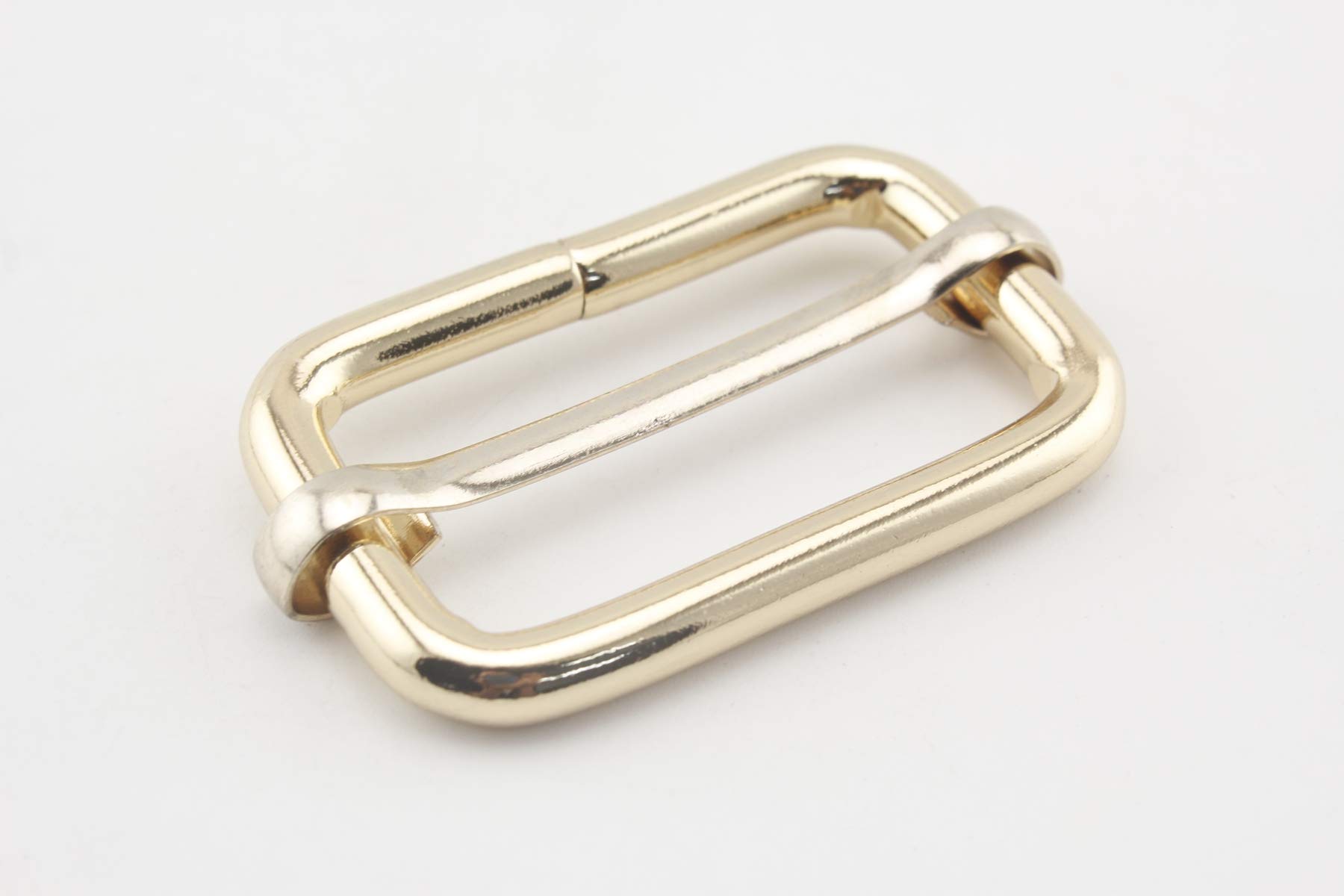 3dancraftit Golden, Adjuster 3.8cm 1 1/2 inch Iron Heavy Duty Strap Adjuster Sliders Buckle & Rectangle Ring in 10 Pieces per lot U98