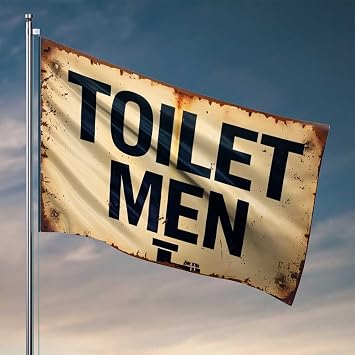 Gym Flag MenS Restroom Sign Flag Retro Decor Man Cave Furniture152X244CM