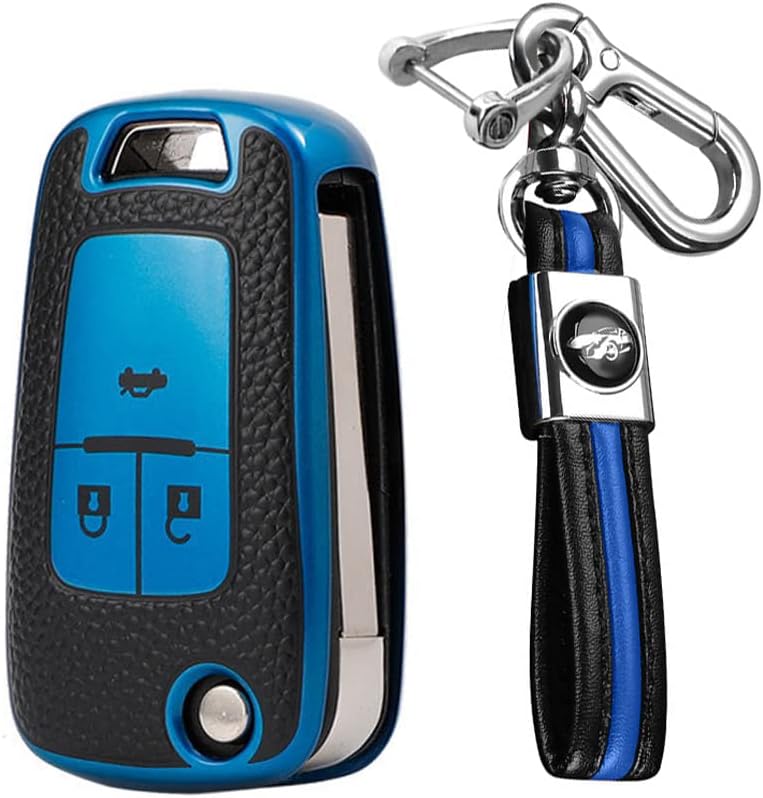 KUNIO Car Key Fob Cover Case Fit for Chevrolet Chevy Cruze Onix Sonic Key Protective Cover Keychain TPU Key Holder D Type
