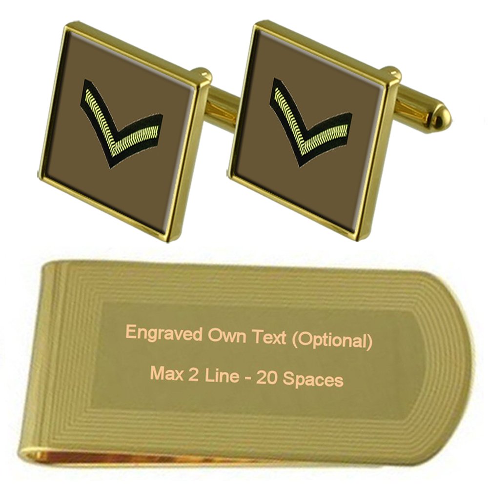 Insigne Lance Corporal boutons de manchette qui ne ternissent pas - 5