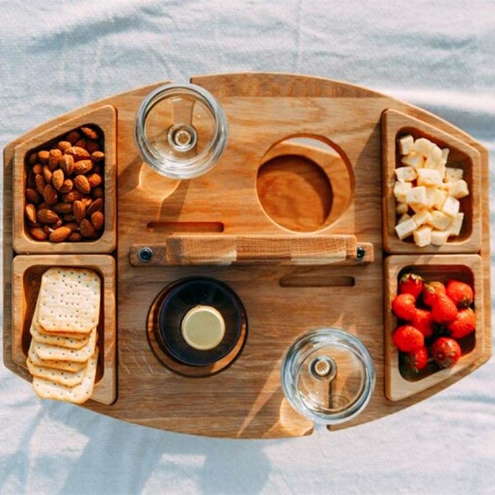 Scatola porta salumi in legno con ardesia e coltello. 30x9,5x8 centimetri. Beige DAM | Leroy Merlin
