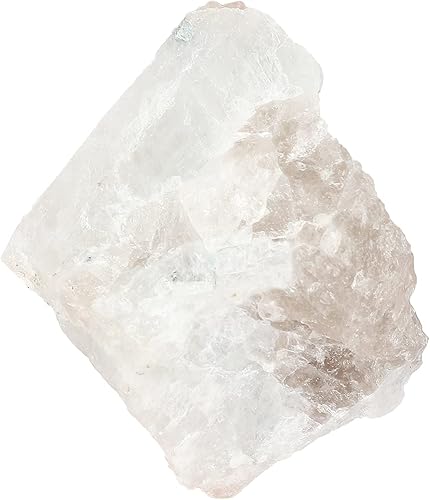 GEMHUB Gran cristal en bruto de calcita arcoíris blanco crudo de 168.60 quilates, color blanco curativo, hermosa calcita de arco iris blanco para