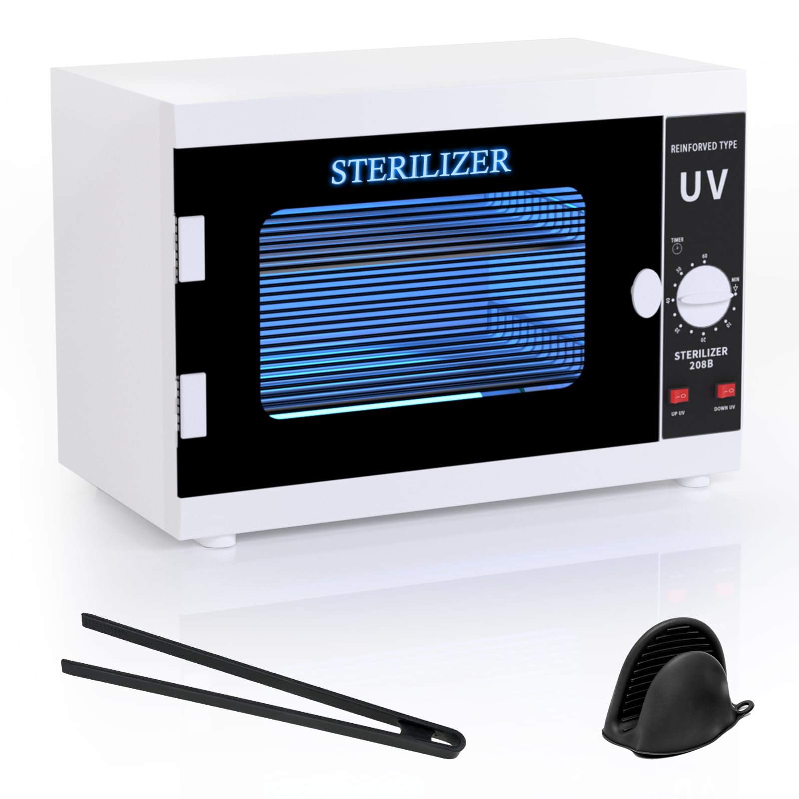 12L sterylizator UV, szafka do dezynfekcji UV z timerem, długość fali 185 nm, drzwi ze szkła hartowanego, do laboratoriów, domu, salonu paznokci i urody