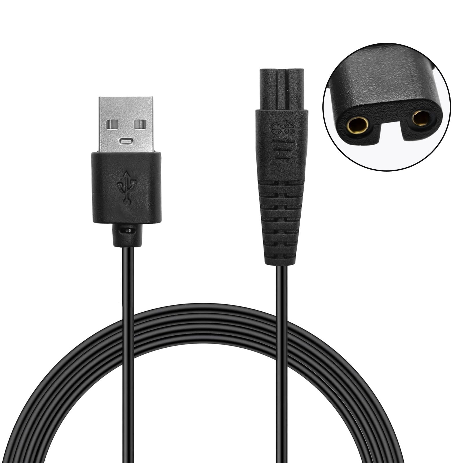 Tobfit USB Charging Cable for Electric Shaver Trimmer Power Cord Charger Adapter Compatible with Xiaomi Mijia Razor MJTXD01SKS Replacement Cable-image-29