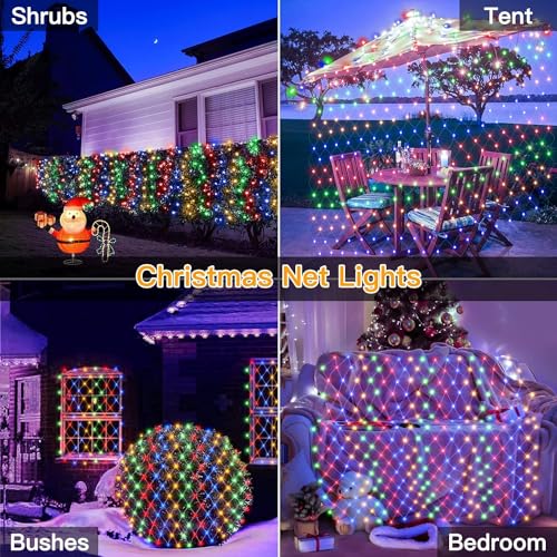Joomer 12ft X 5ft 360 LED Christmas Net Lights, 8 Modes