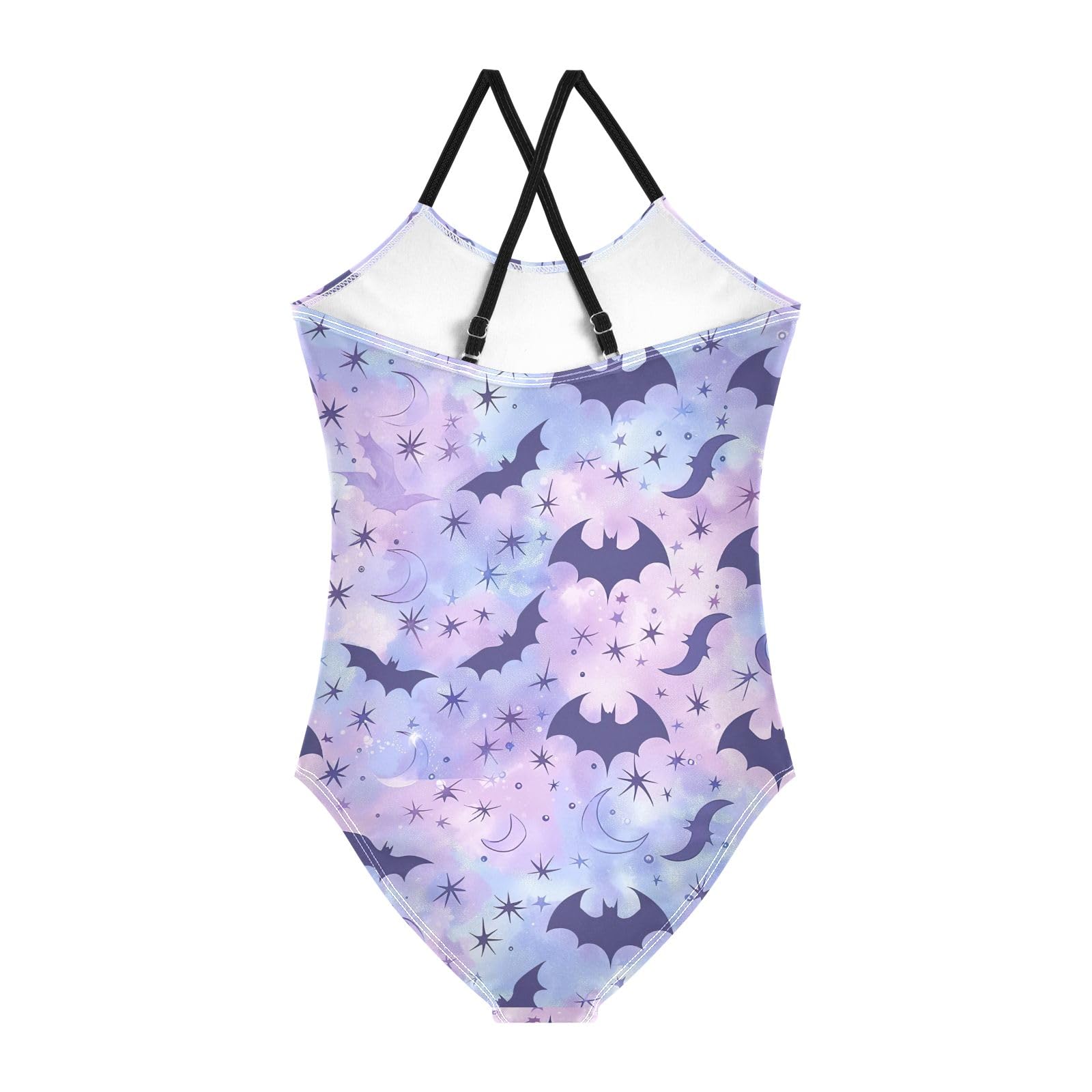 ODAWA Pastel Goth Bats Swimsuits for Girls One Piece Swimsuits for 10 Year Old Girls Little Girl Swimsuits