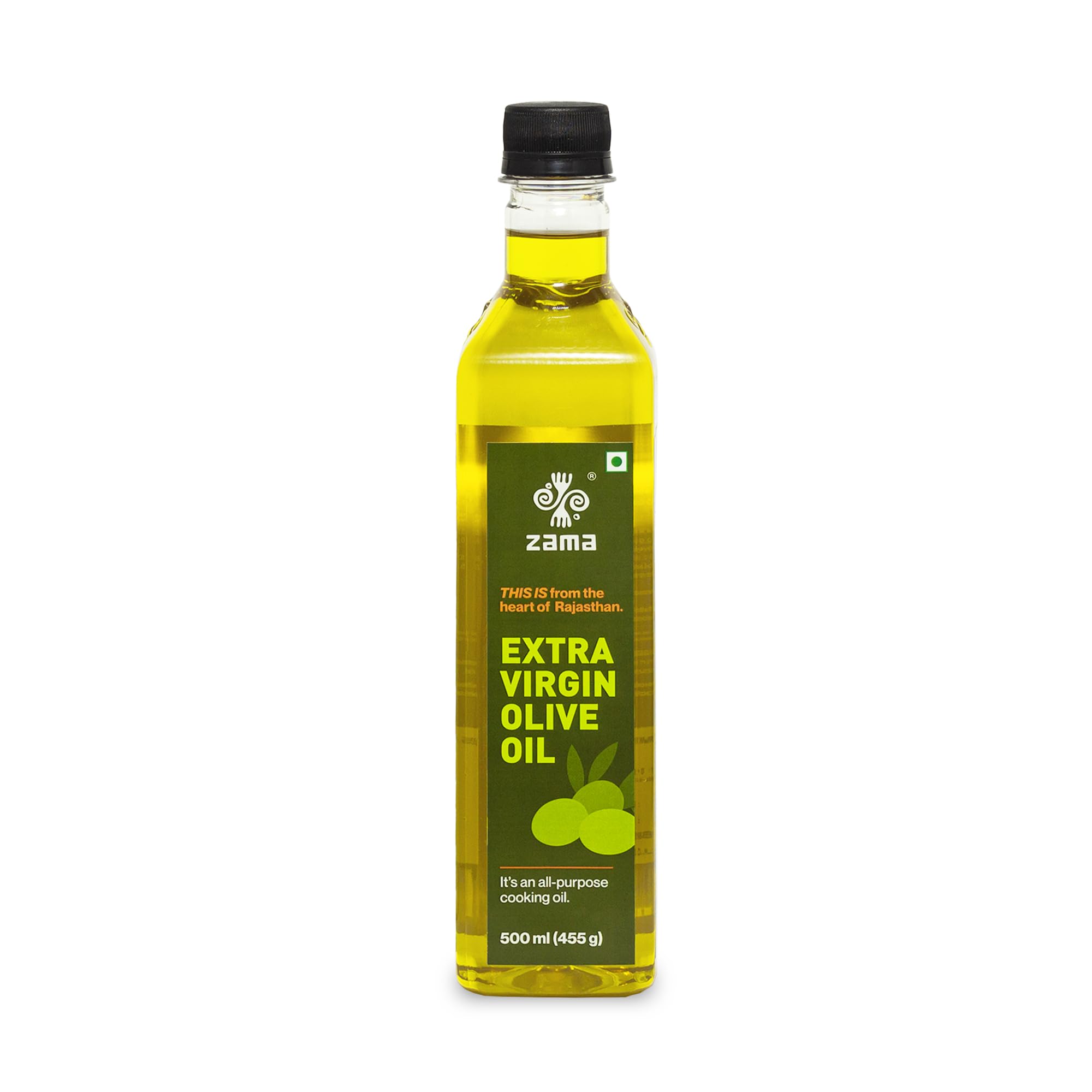 Zama Indian Cold Pressed Extra Virgin Olive oil 500 ml | Premium Cooking oil | Perfect for Frying, Sauteing, Roasting, Baking | Cholesterol-free, Rich in Vitamin E, Nutrient Rich, Boosts Metabolic Health & Immune System | Made with Hand-picked Olives (B08J3SDYNB) Amazon Price History, Amazon Price Tracker