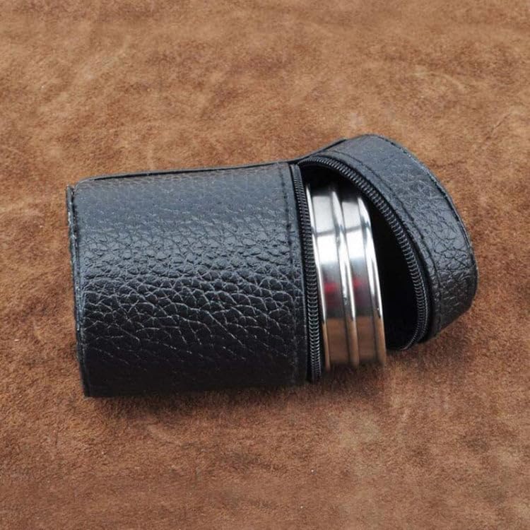 4 in 1 70ml Outdoor Camping Tableware Travel Cups Set Picnic Supplies Stainless Steel Wine Beer Cup Whiskey Mugs PU Leather : Amazon.in: Sports, Fitness & Outdoors
