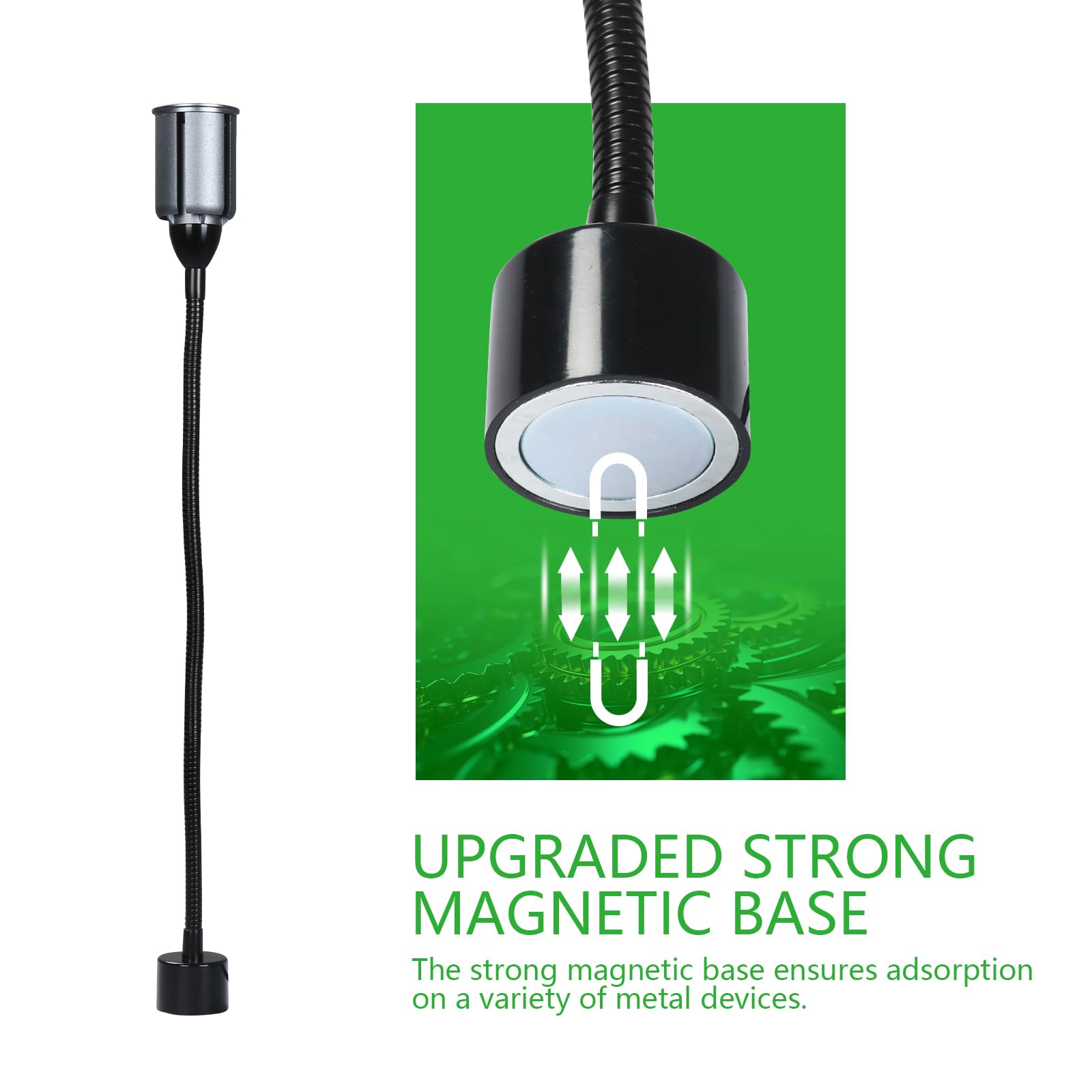 Xapolu 12W LED Explosion-Proof Work Light – Magnetic, Adjustable Arm, IP66 Waterproof For Machine Tools