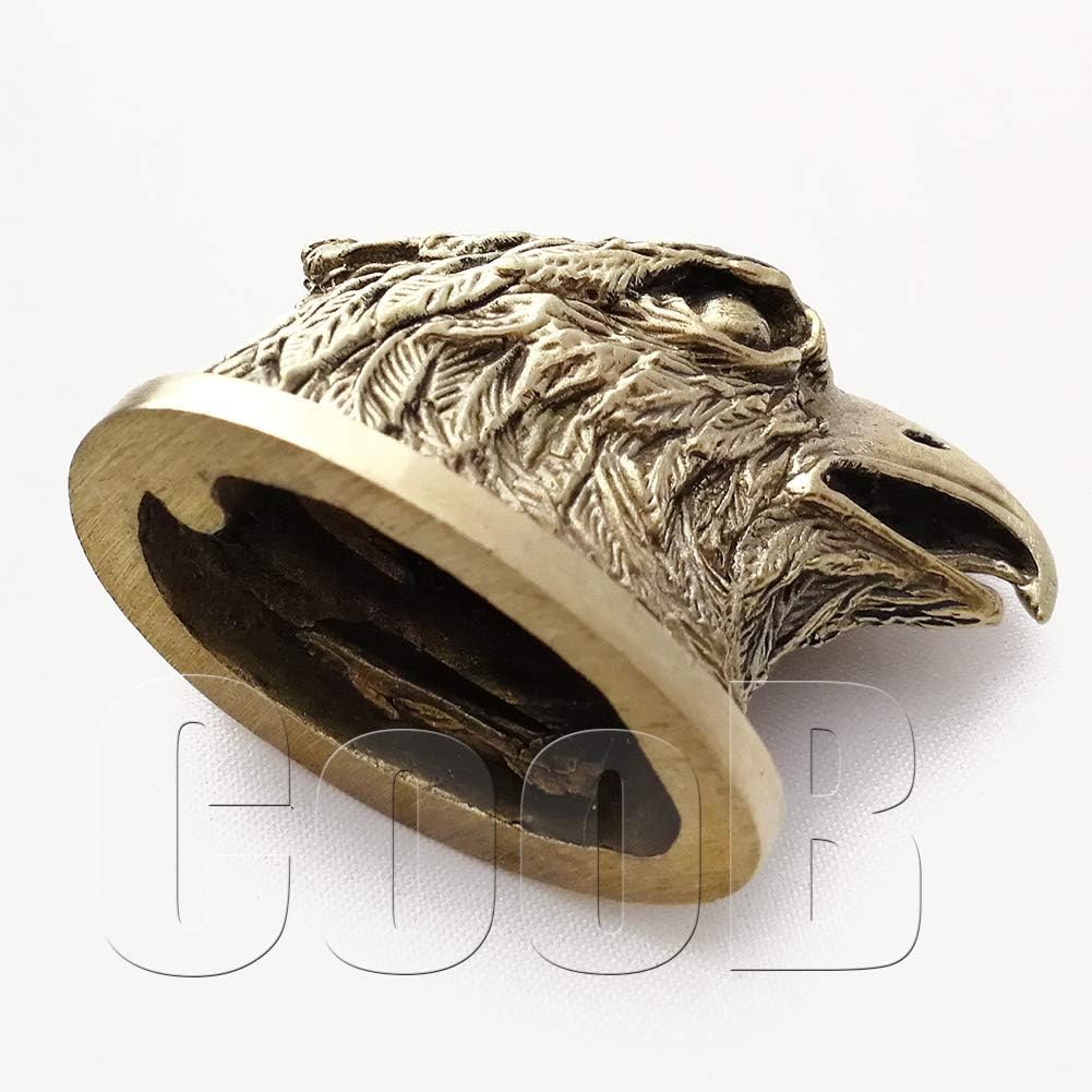 CooB Bronze Eagle Hawk Knife Pommel, Custom Knife Making Accessory, Hand-Casted Solid Metal, 1.65x0.75x1 Inch, Bronze
